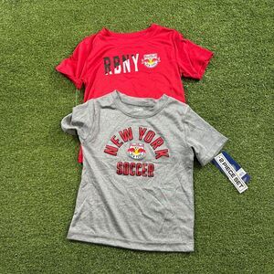 MLS New York Red Bulls Toddler 2 Piece T-Shirt Set 3T Red Gray Soccer NWT